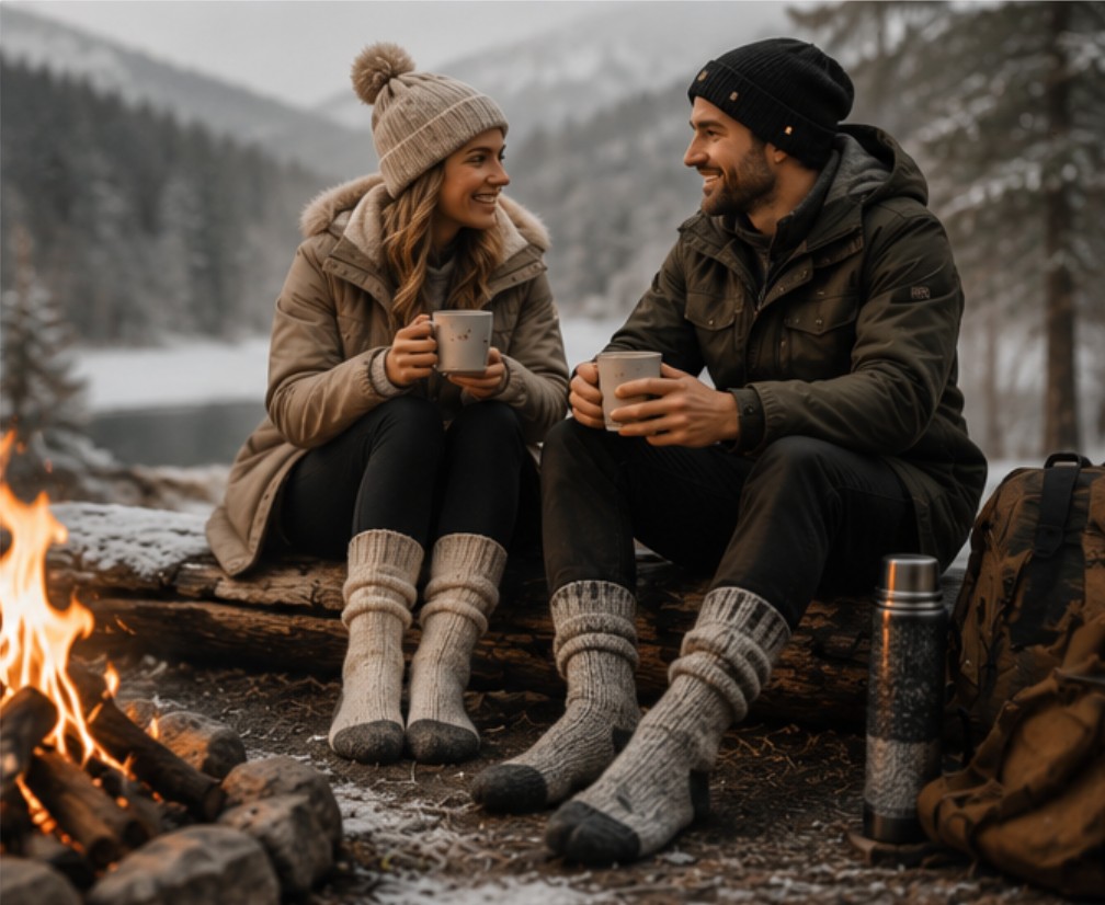 Frostfighter Socken beim Outdoor-Einsatz